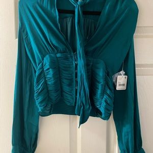 Free People silk button up